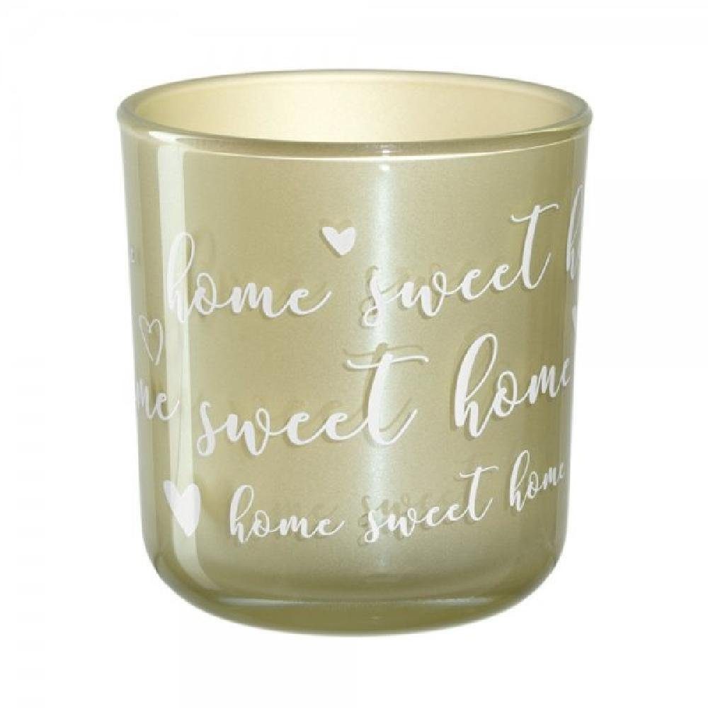 LEONARDO Windlicht LEONARDO Tischlicht Home Sweet Gold Glas (8cm)