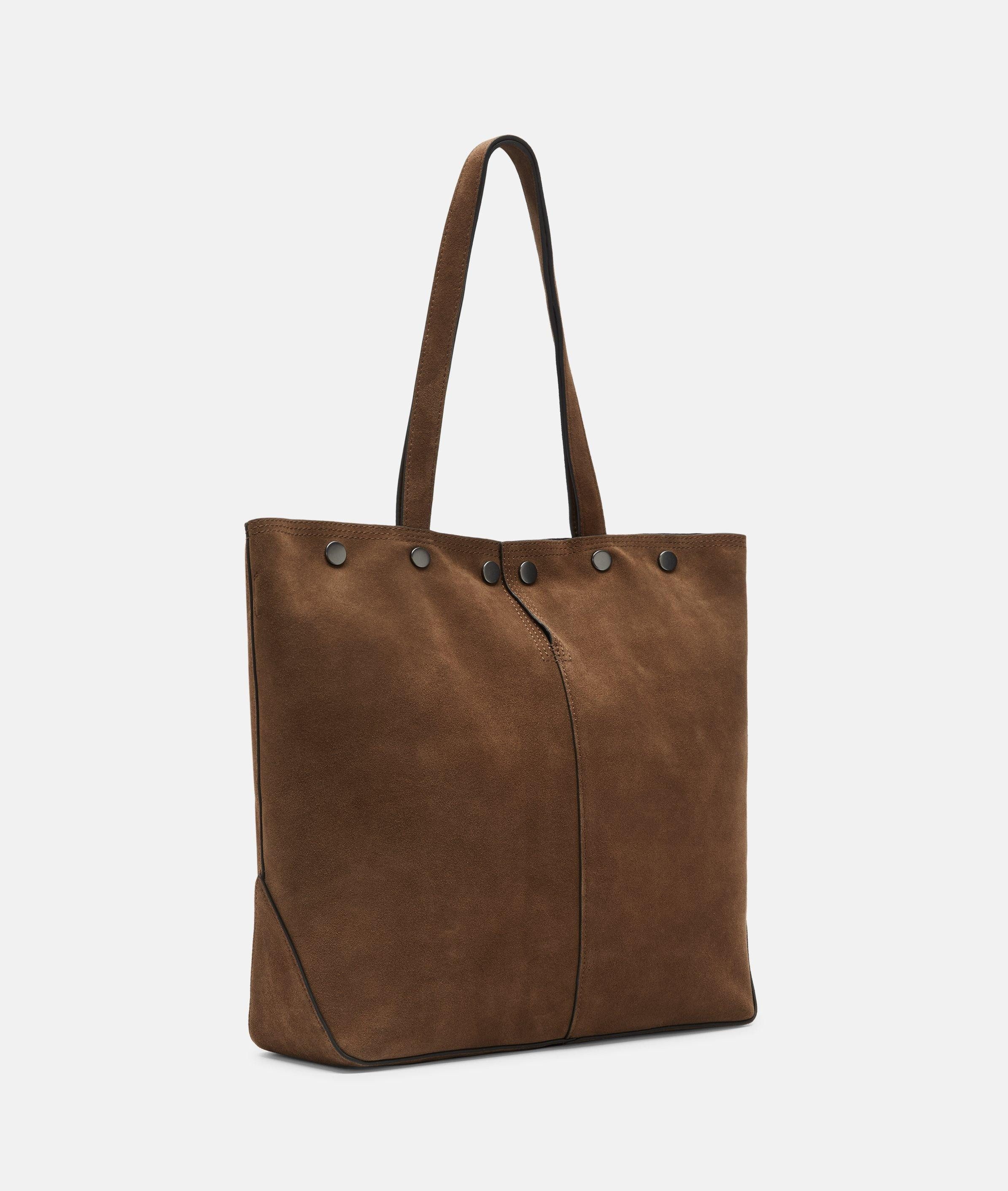 Liebeskind Berlin Schultertasche Tote, Große Schultertasche aus weichem Veloursleder