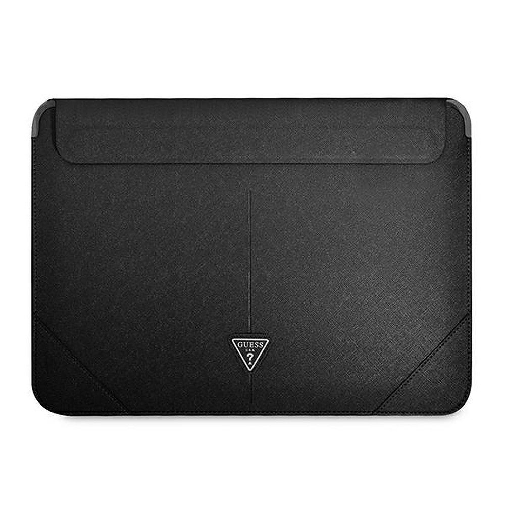 Guess Laptoptasche Notebookhülle Laptophülle Schutzhülle (Spar-Set, 1-tlg., 36 x 25 x 2 cm elegant), Saffiano-Kunstleder, Magnetverschluss, Metall-Logo