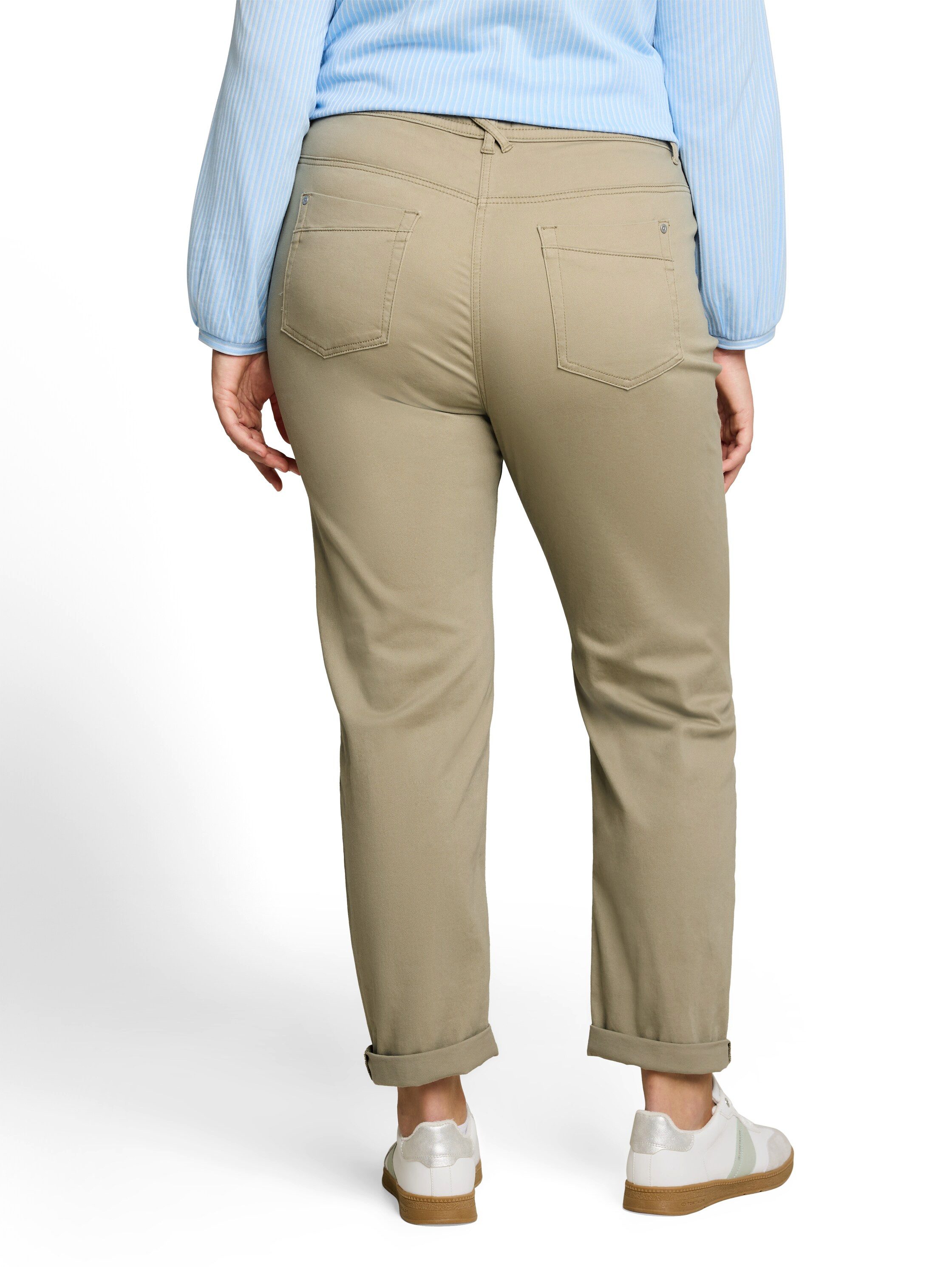 TOM TAILOR PLUS Jogger Pants im 5-Pocket-Stil mit Stretch und Bindeband