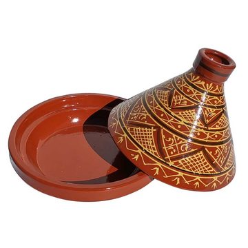 Casa Moro Dampfgartopf Marokkanische Tajine Agadir 32 cm glasiert, handbemalte Tagine, Keramik