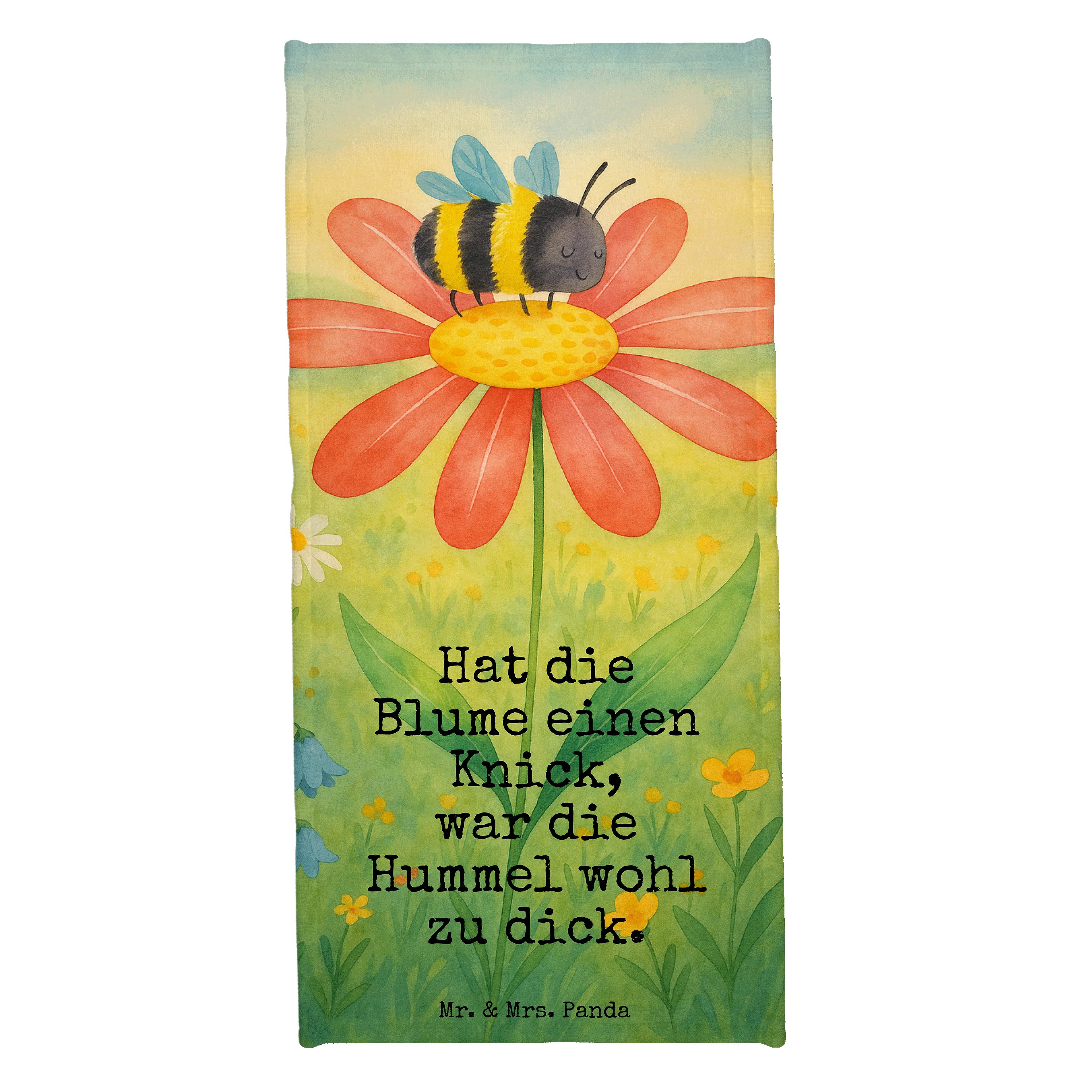 Mr. & Mrs. Panda Handtuch Hummel Blume Design, Badehandtuch, Weiß, Hummeln, Badhandtuch, Natur, Kunstfaser (Packung), Flauschig Badehandtuch Badelaken
