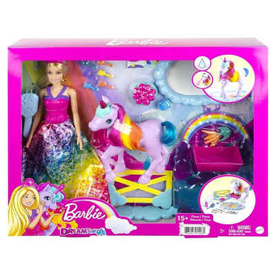 Mattel® Puppen Accessoires-Set Mattel GTG01 - Barbie - Dreamtopia - Prinzessin Puppe mit Einhorn und