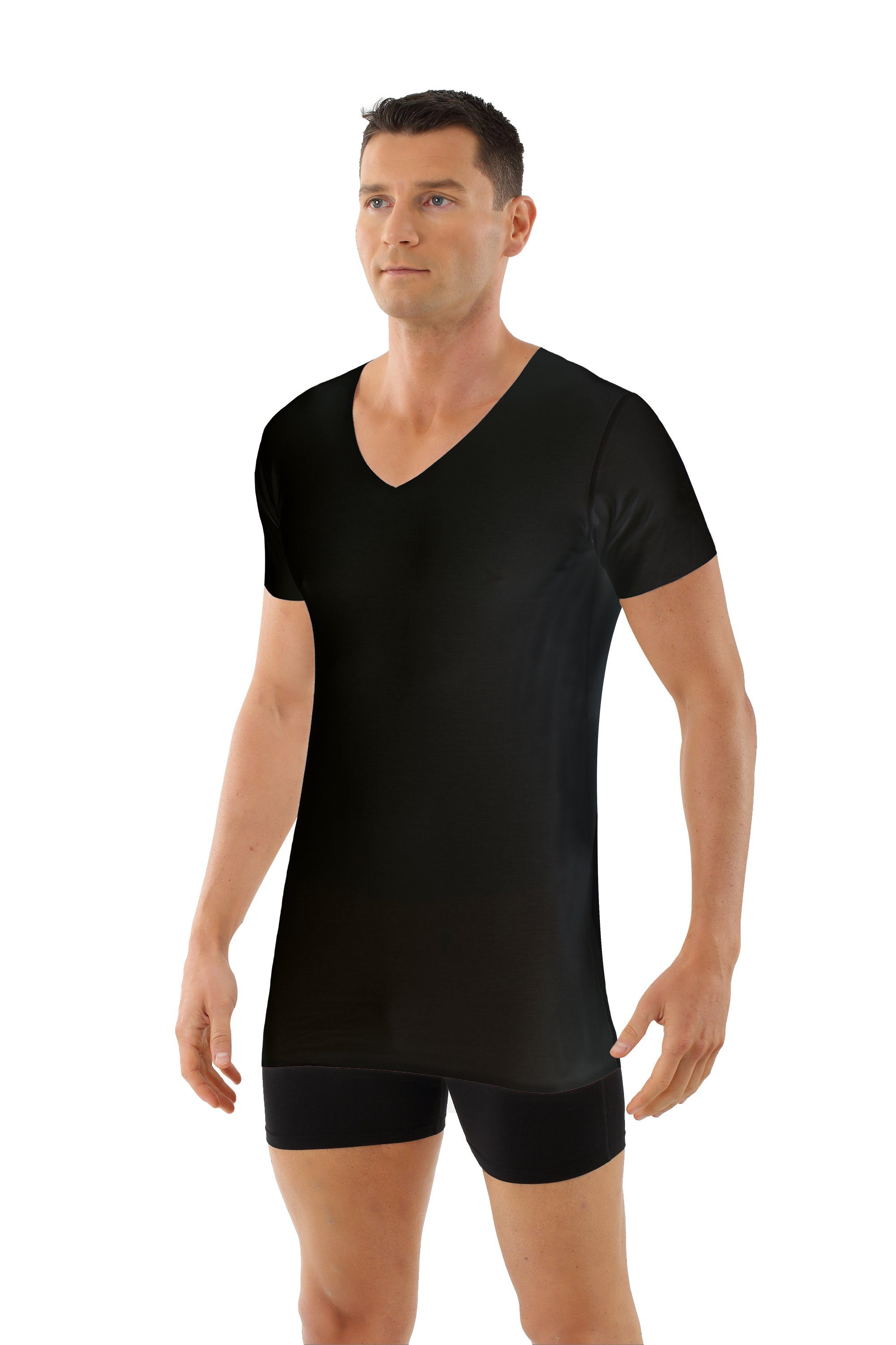 Albert Kreuz Unterhemd Lasercut ohne Saum V-Neck Kurzarm (kein Set, kein Set)