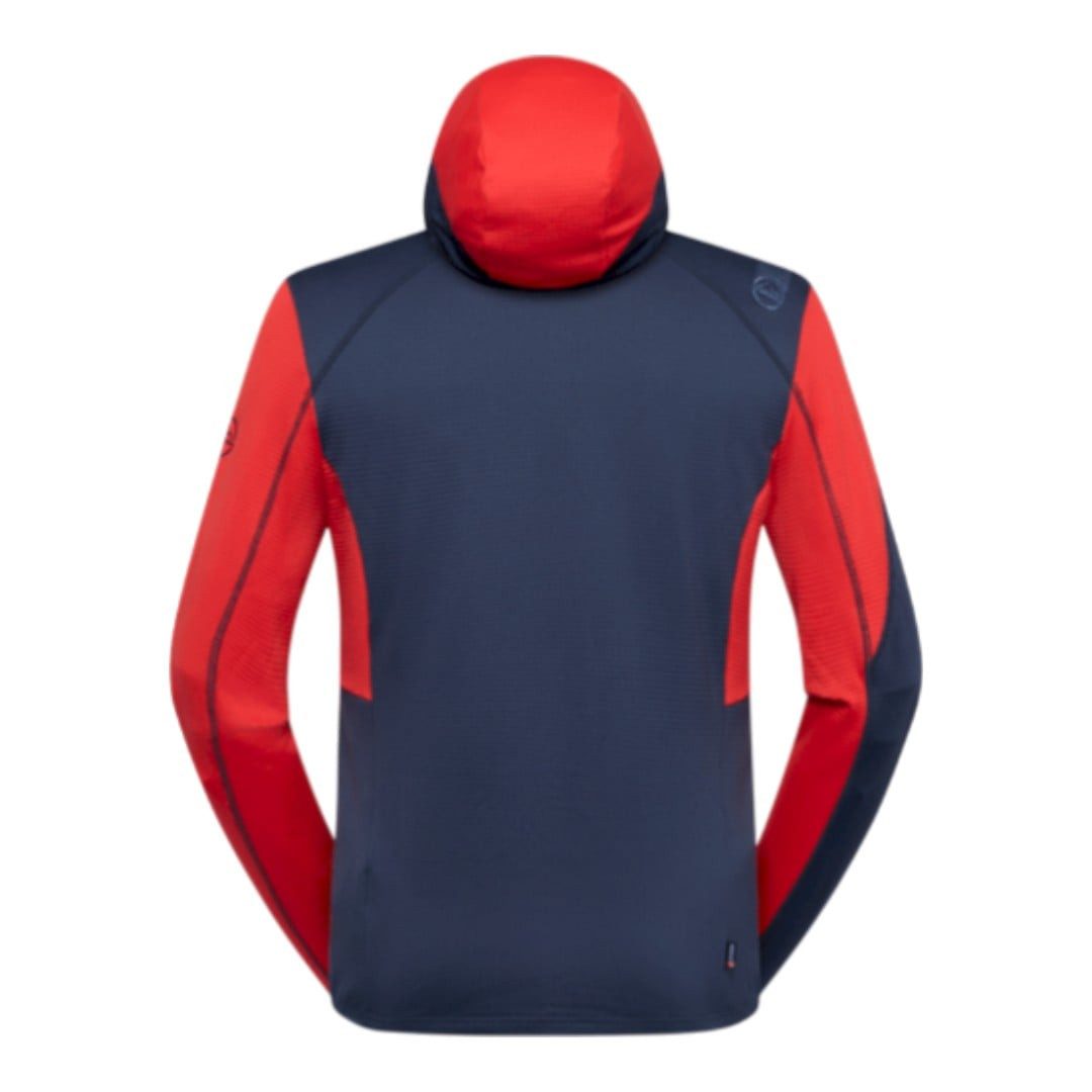 La Sportiva Fleecejacke Chill Thermal Hoody (mit Kapuze, atmungsaktiv) nachtblau/rot Herren