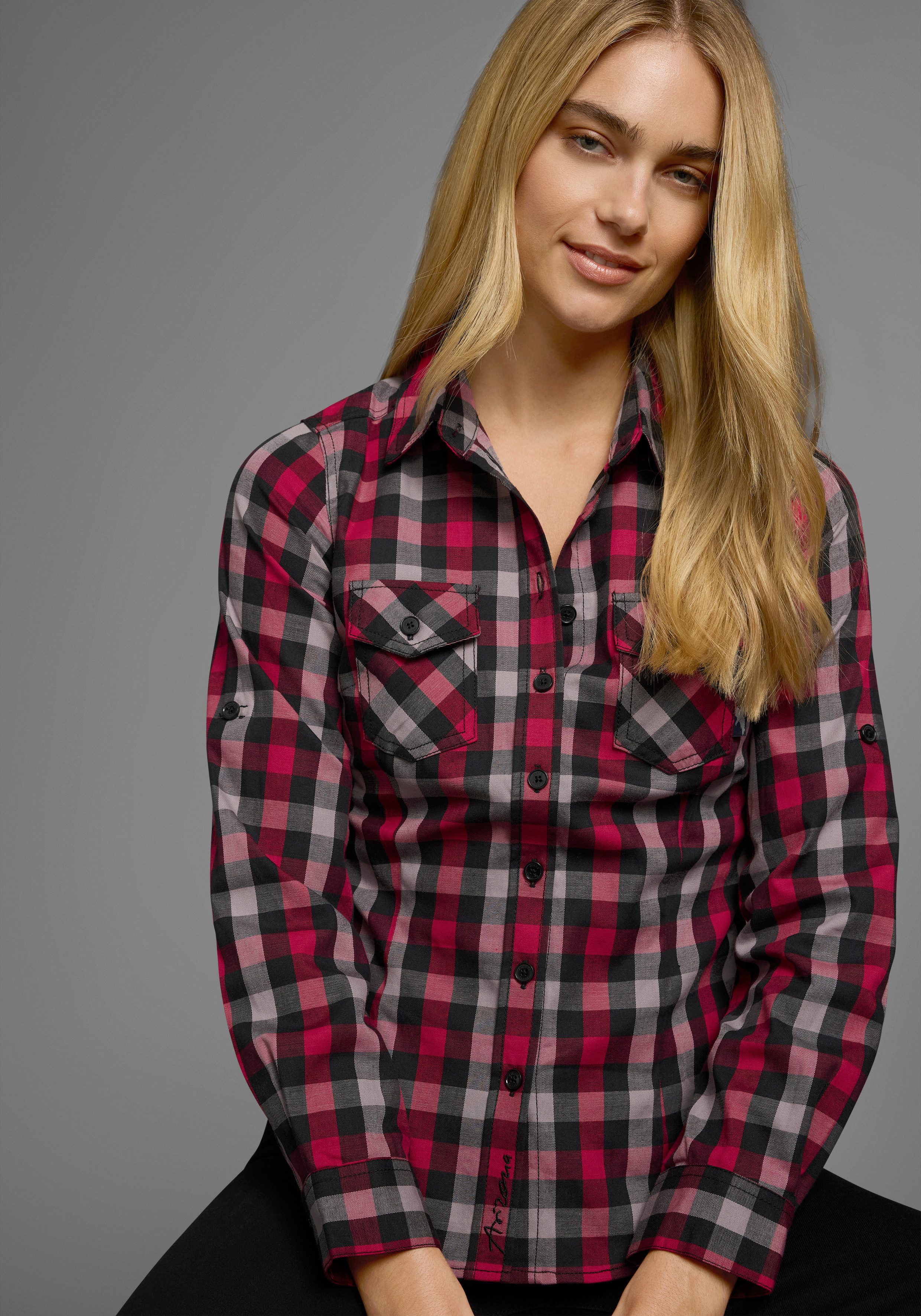 Arizona Karobluse Lässiger-Holzfäller-Look