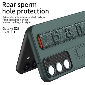 Wigento Handyhülle Für Samsung Galaxy S23 Ultra 5G TPU Armband Handy Tasche Hülle Cover