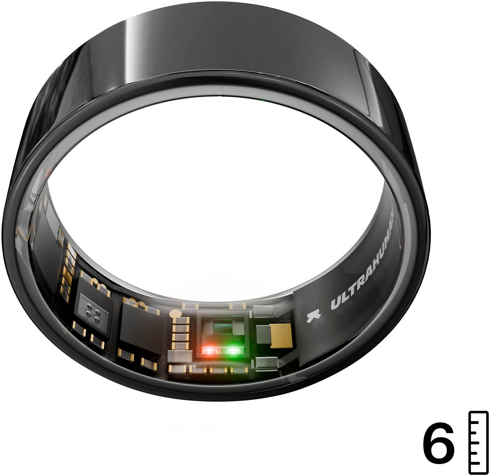 Ultrahuman Activity Tracker Smartring AIR - Größe 6, Schlaf- und Fitness-Tracker für Frauen und Männer