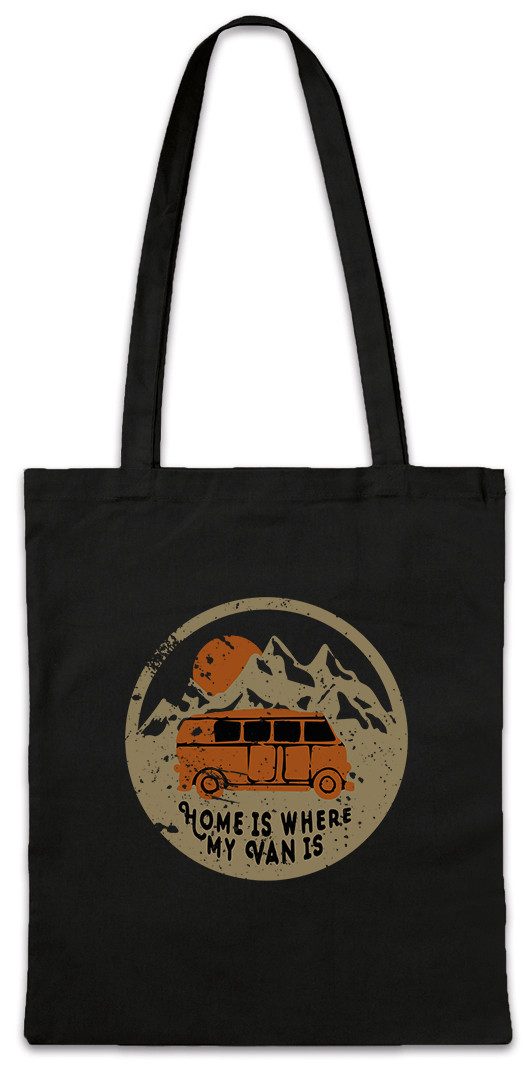 Urban Backwoods Beuteltasche Home Is Where My Van Is Stofftasche Campen Camping Camper Vanlife Road (1-tlg), Trip Zelten Zelt