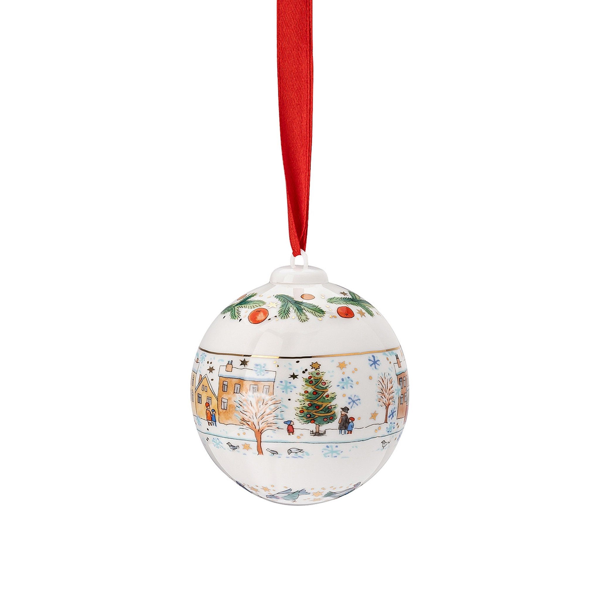 Hutschenreuther Christbaumschmuck Porzellankugel Weihnachtskugel 2023 in OVP (1-tlg), Sammelobjekt mit OVP (Originalverpackung)