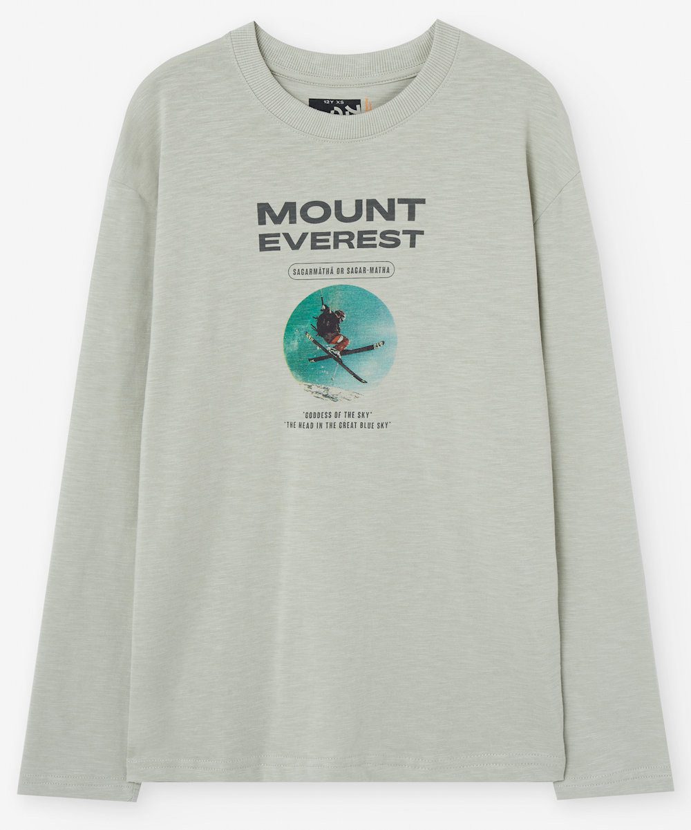 LOSAN Langarmshirt Losan Jungen Langarmshirt Mount Everest light grey (1-tlg)