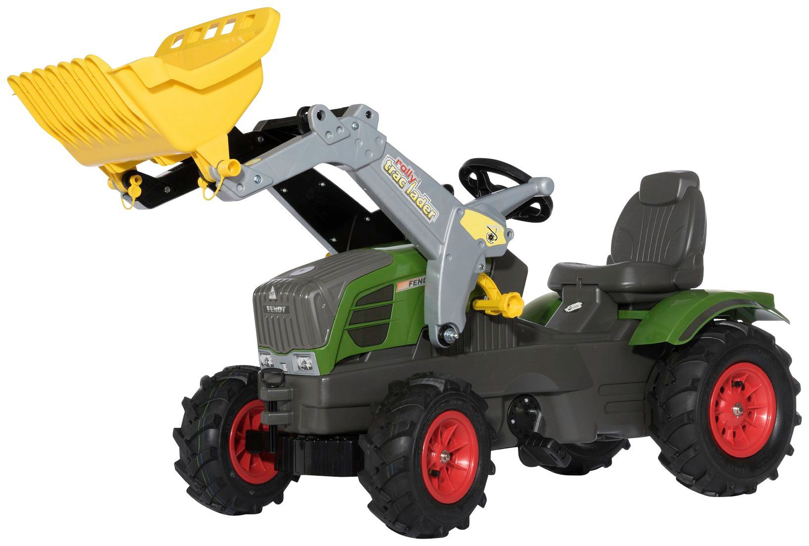 rolly toys® Tretfahrzeug Fendt 211 Vario, Kindertraktor mit Lader und Luftbereifung