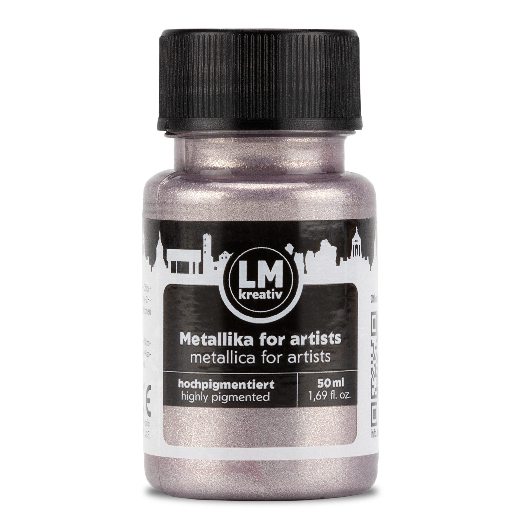 LM-Kreativ Bastelfarbe Metallika for Artists, hochpigmentiert, lichtecht, wasserfest, schnelltrocknend