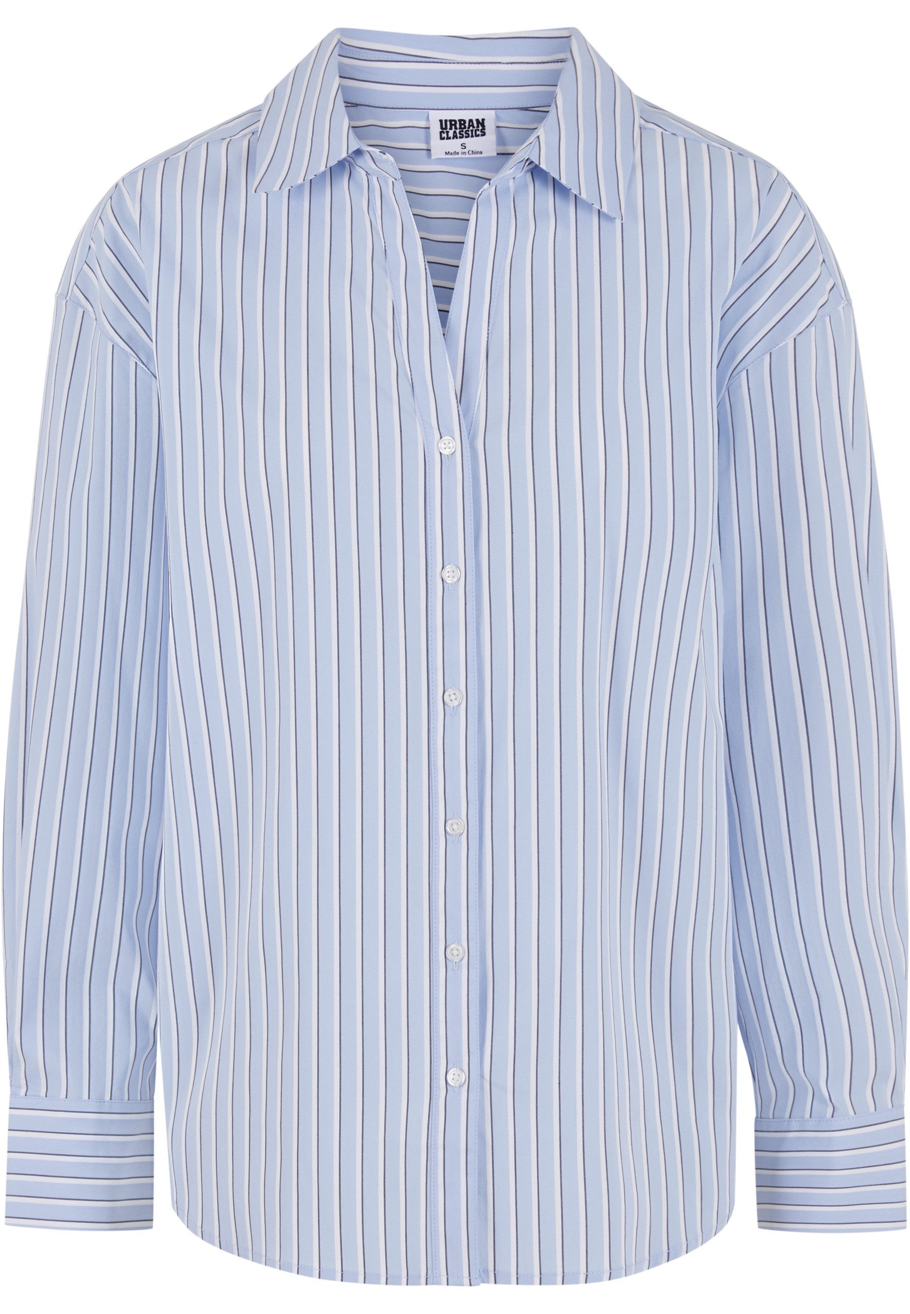 URBAN CLASSICS Klassische Bluse Urban Classics Ladies Oversized Striped Blouse