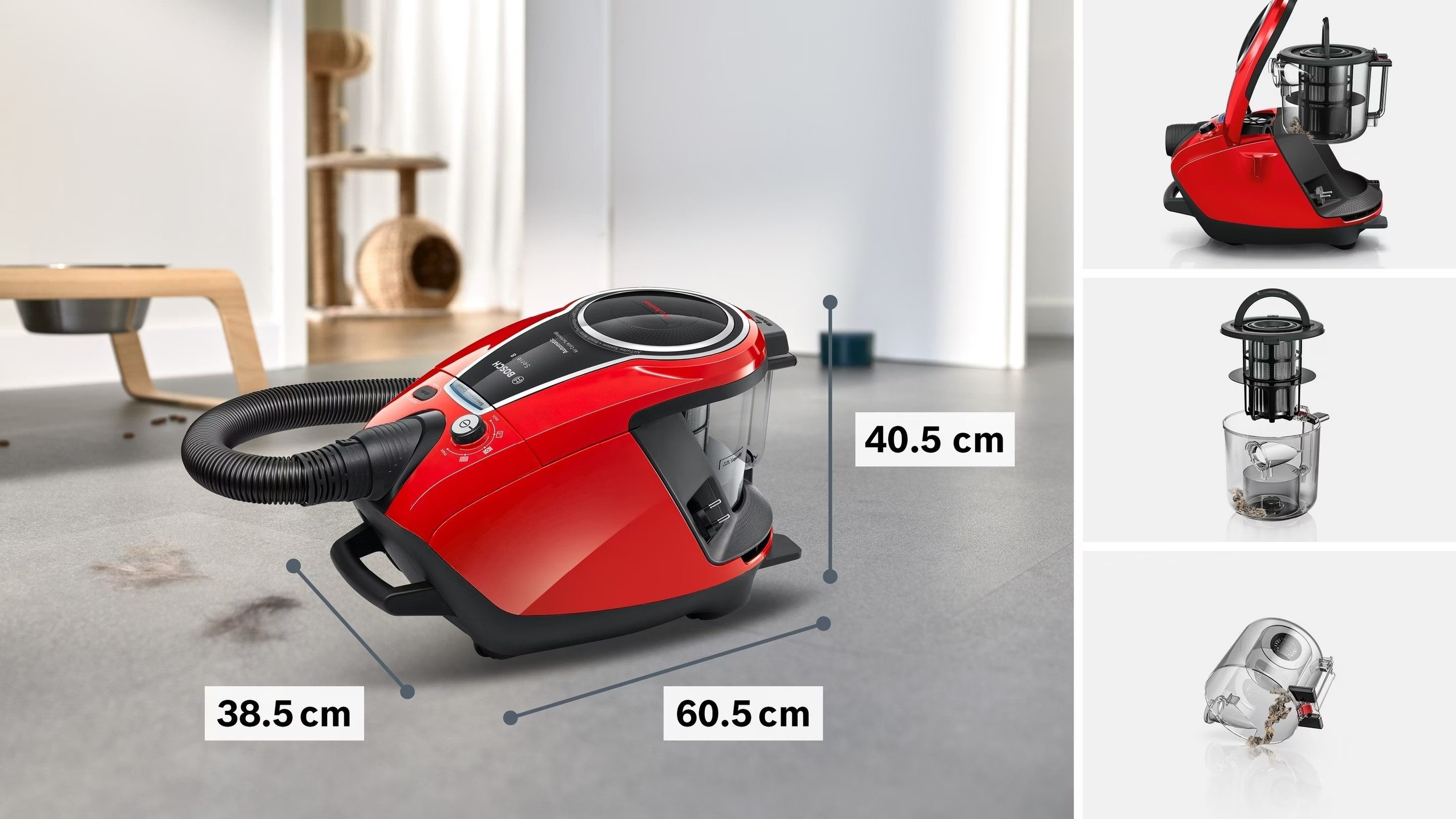 BOSCH Bodenstaubsauger Relaxx'x Series 8 ProAnimal BGS7PET1, 800 W, beutellos, Staubsauger mit Minibürste