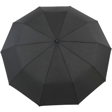 iX-brella Taschenregenschirm Herren Automatikschirm mit 10 Streben stabil groß, Holzoptik