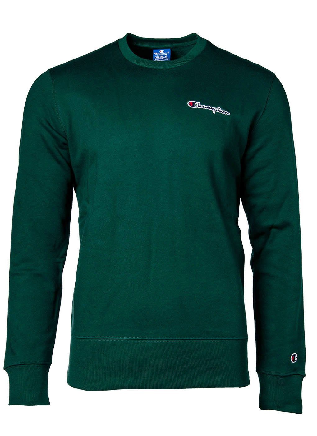 Champion Grün Sweatshirt - Herren langarm Sweatshirt Logo-Stick, Pullover,