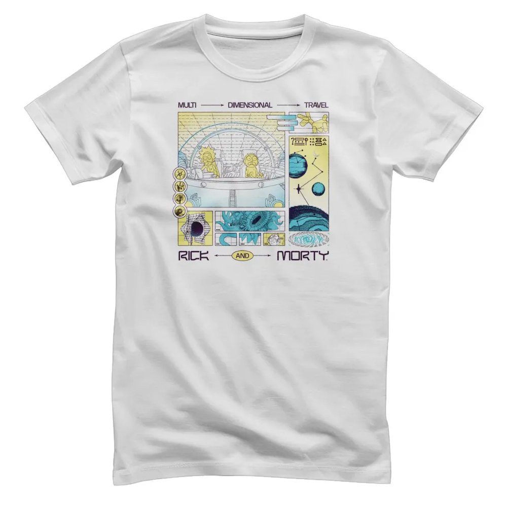 Rick and Morty T-Shirt Multi Dimensional Travel T-Shirt