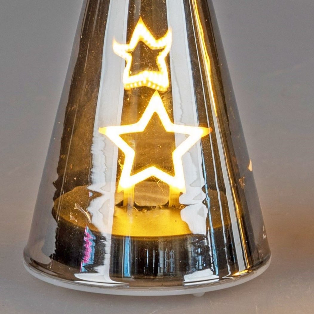 formano Dekofigur Winterzeit, Mit Timerfunktion, Grau, Motiv: Sterne günstig online kaufen