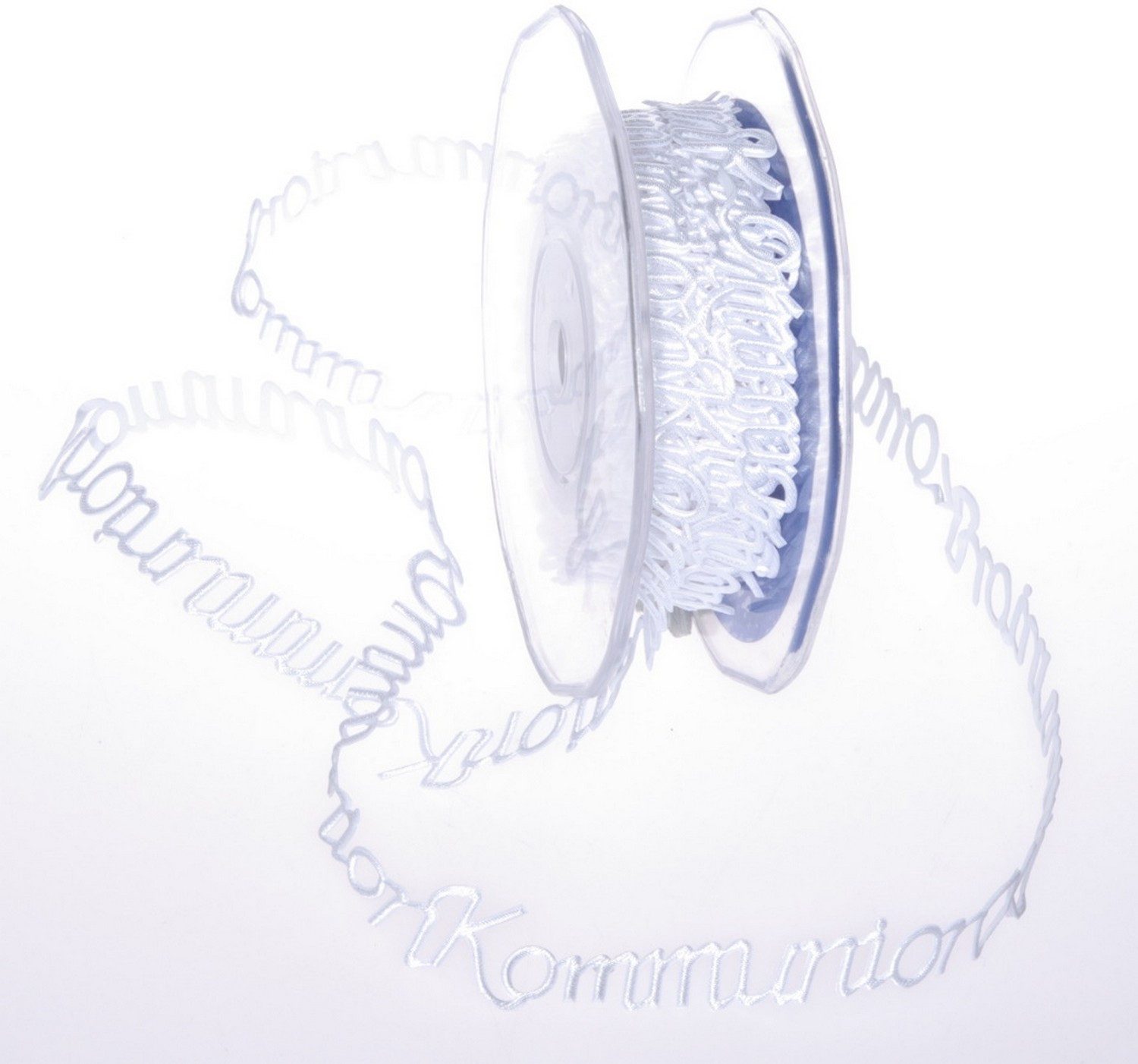 Deko AS Bastelband SeKleBo® - Selbstklebende Bordüre "Kommunion" Weiß - 15mm - 10m -