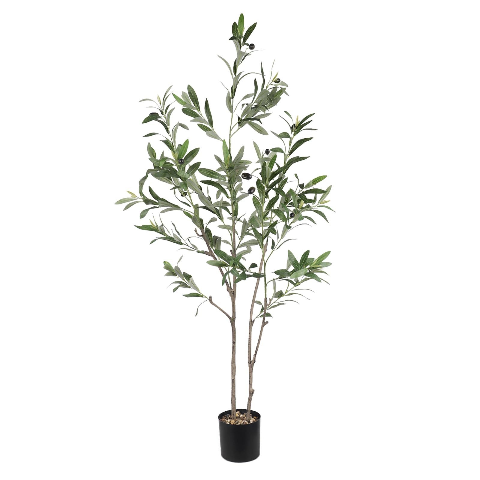 Kunstpflanze Künstliche Pflanzen Kunstbaum, YOLEO, Höhe 120 cm, Olivenbaum/ günstig online kaufen
