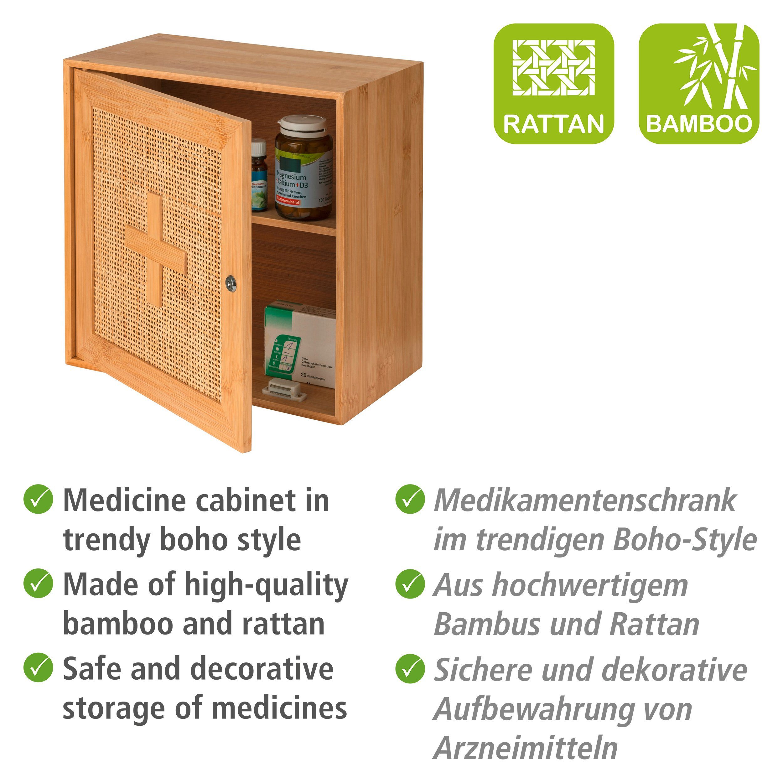 Medizinschrank und Bambus aus WENKO Allegre Rattan