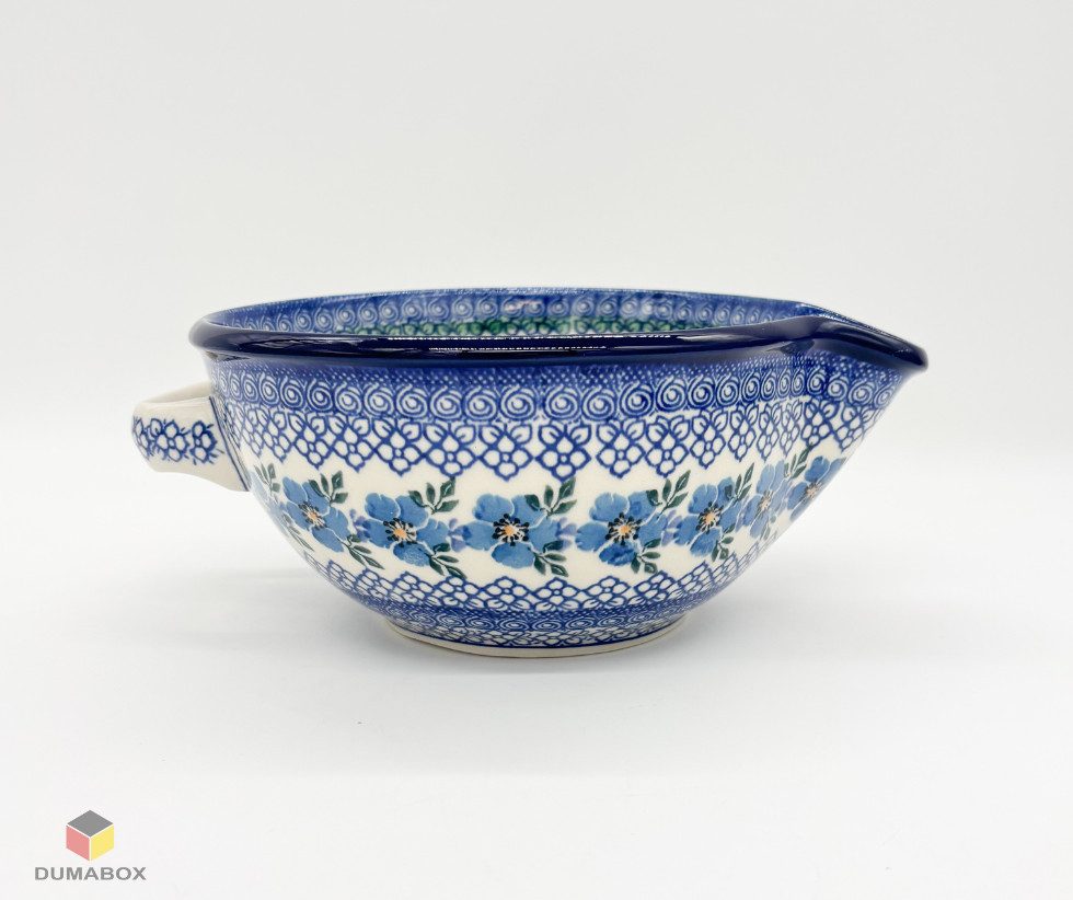 Ceramika Artystyczna Bolesławiec Servierschale Handgefertigte Bunzlauer Keramik Soßenschale 1l