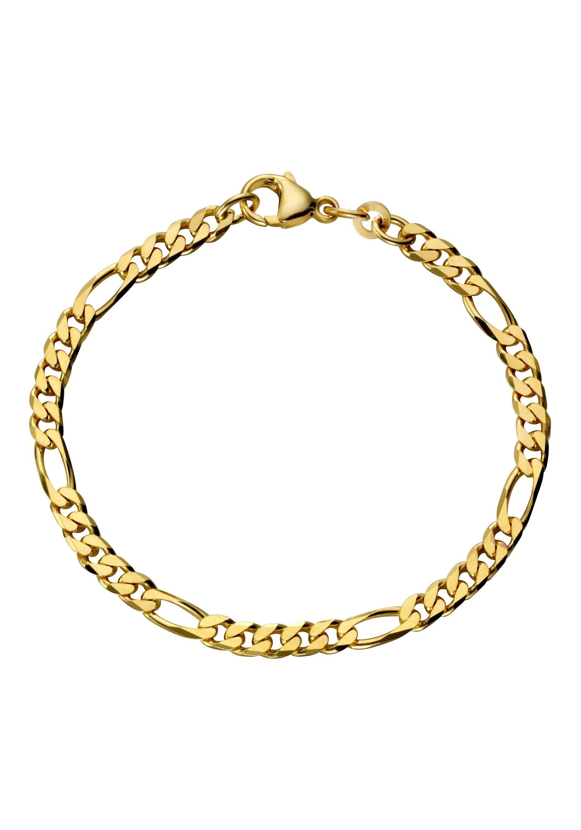 Firetti Goldarmband Schmuck Geschenk Gold 333 in Figarokettengliederung,  4,3 mm, zu Kleid, Shirt, Jeans, Sneaker! Anlass Geburtstag Weihnachten | Goldarmbänder