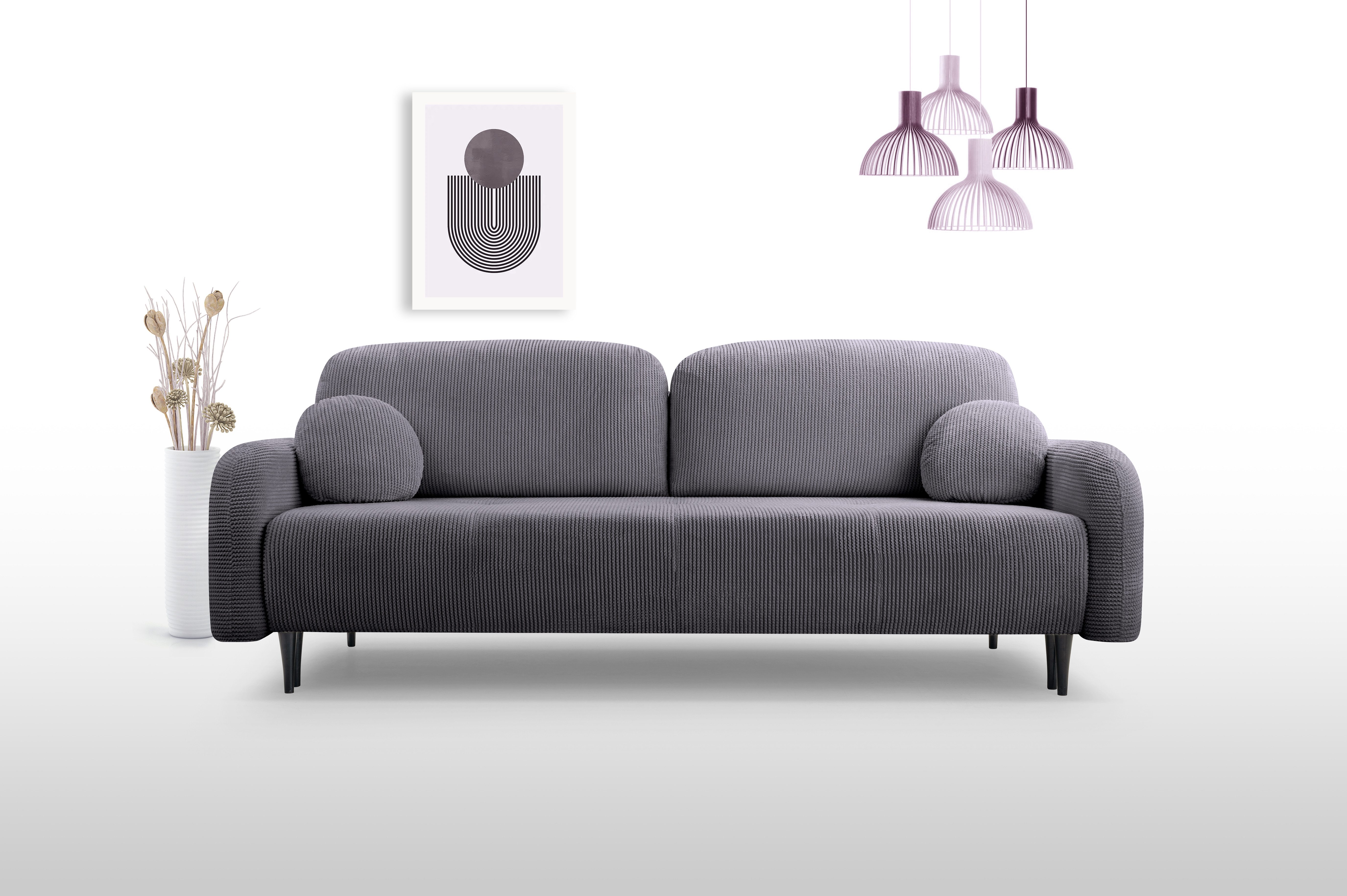 Goldstoff Sofa Beige, Blau mit Schlaffunktion - Modernes Wohnzimmer 2-Sitzer, Gemütliche Wohnzimmer Couch mit Stauraum und flexiblem Bett 1 Teile, Komfortable Couch mit Bettfunktion - Ideal für Gäste & Alltag