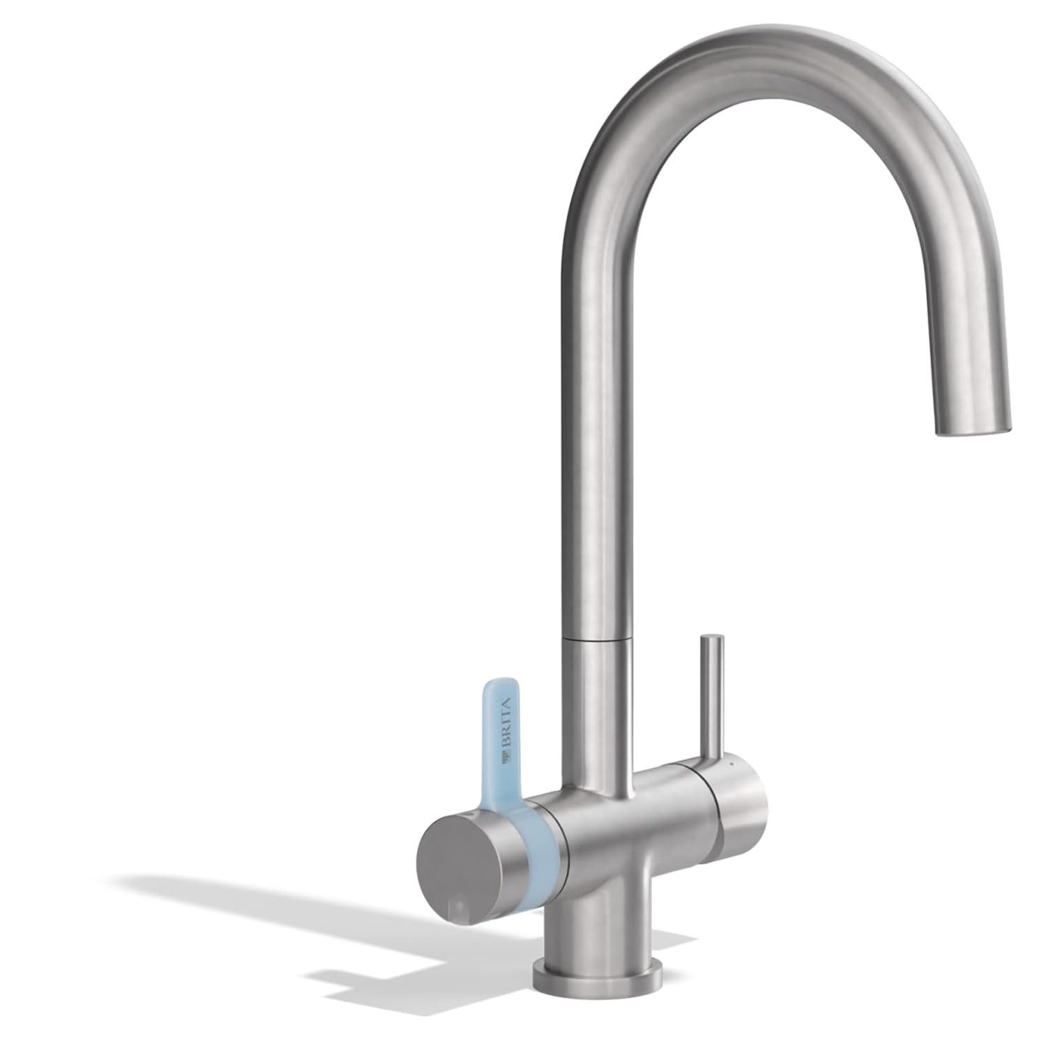 BRITA Küchenarmatur 3-Wege-Küchenarmatur Edelstahl, rund, inkl. 1 x BRITA P 1000 Wasserfilter