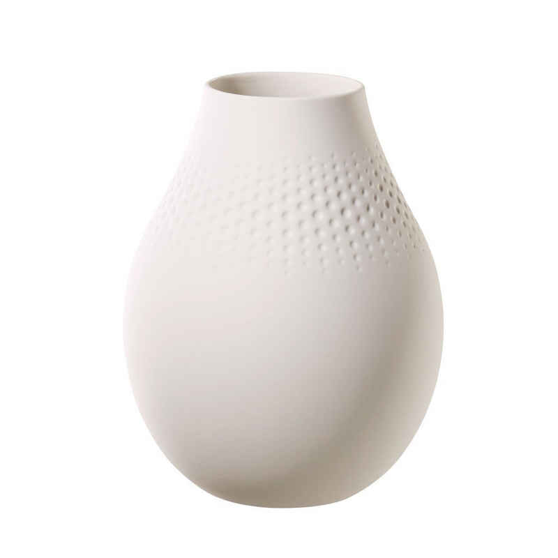 Villeroy & Boch Dekovase Manufacture Collier Perle Vase, 16 x 20 cm, weiß (1 St)