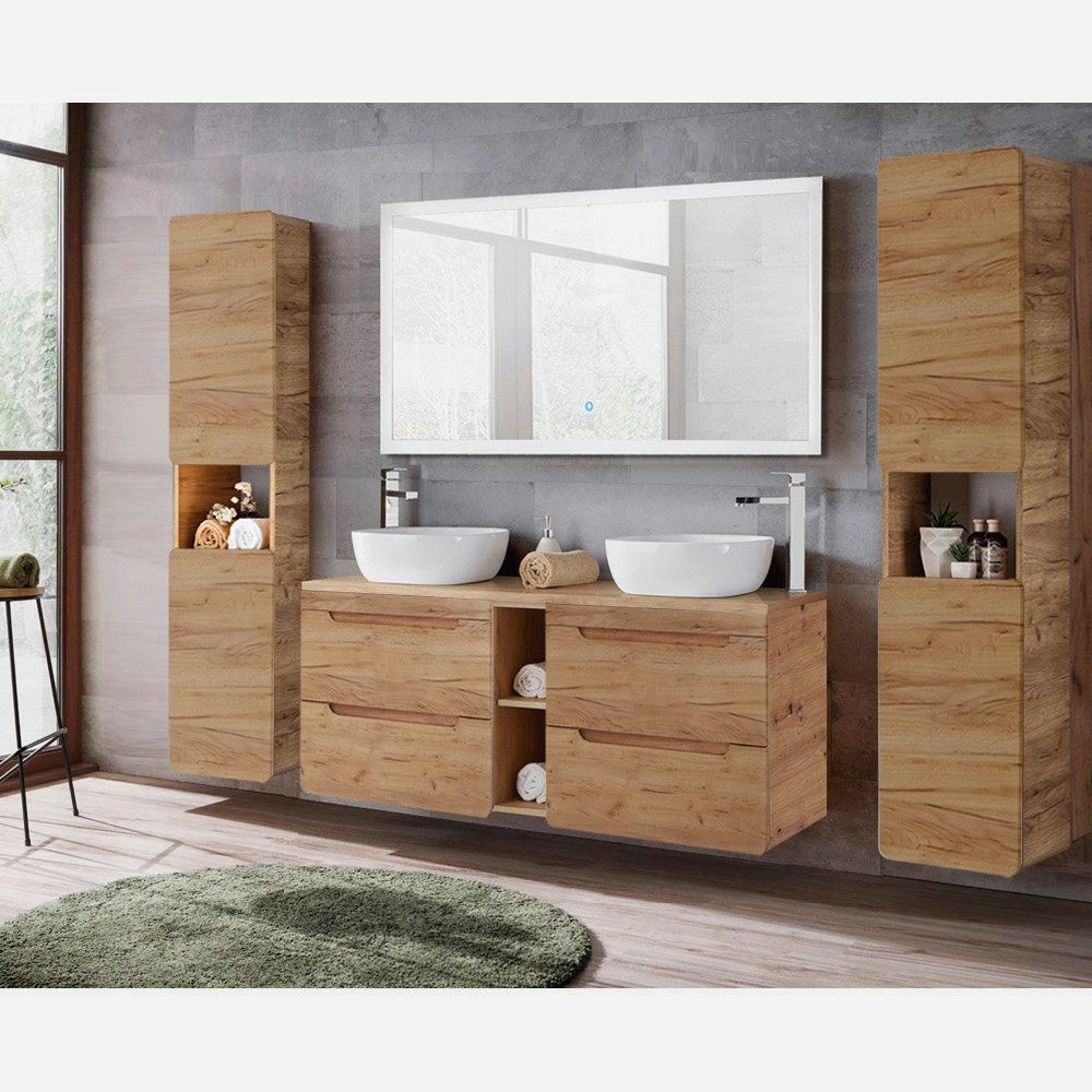 Lomadox Badmöbel-Set LUTON-56-CRAFT, (Spar-Set, 4-St), mit günstig online kaufen