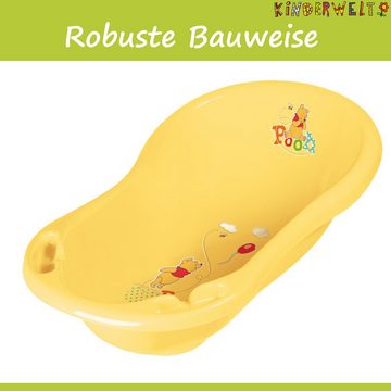 KiNDERWELT Babybadewanne Baby Badewanne 84 cm Disney Winnie Puuh gelb Babywanne, (1-tlg)