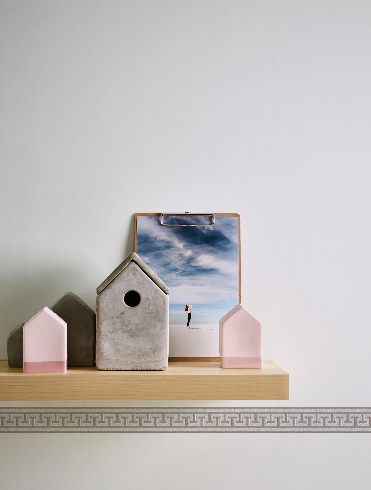 A.S. Création Borte selbstklebend Mäander  5 m x 4 cm Grau-Metallic günstig online kaufen
