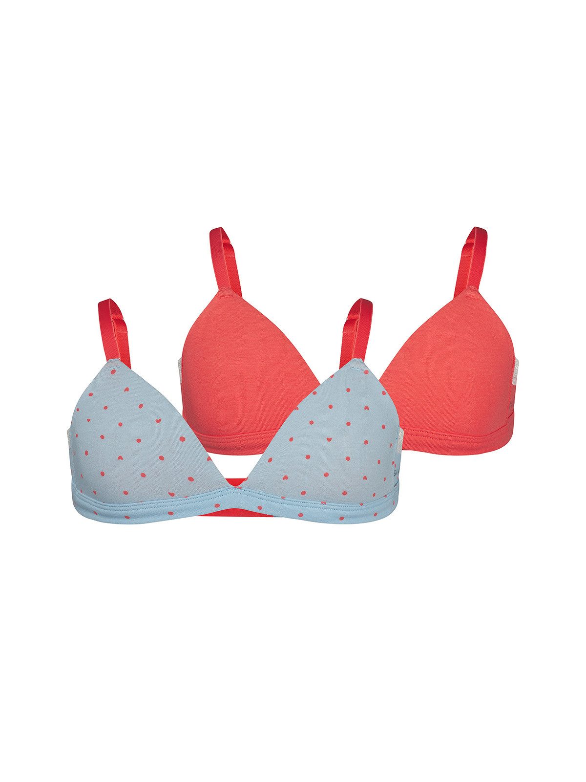 Skiny Teenie-BH Mädchen Triangel BH gepaddet 2er Pack CottonLace (Packung, 2-tlg) -