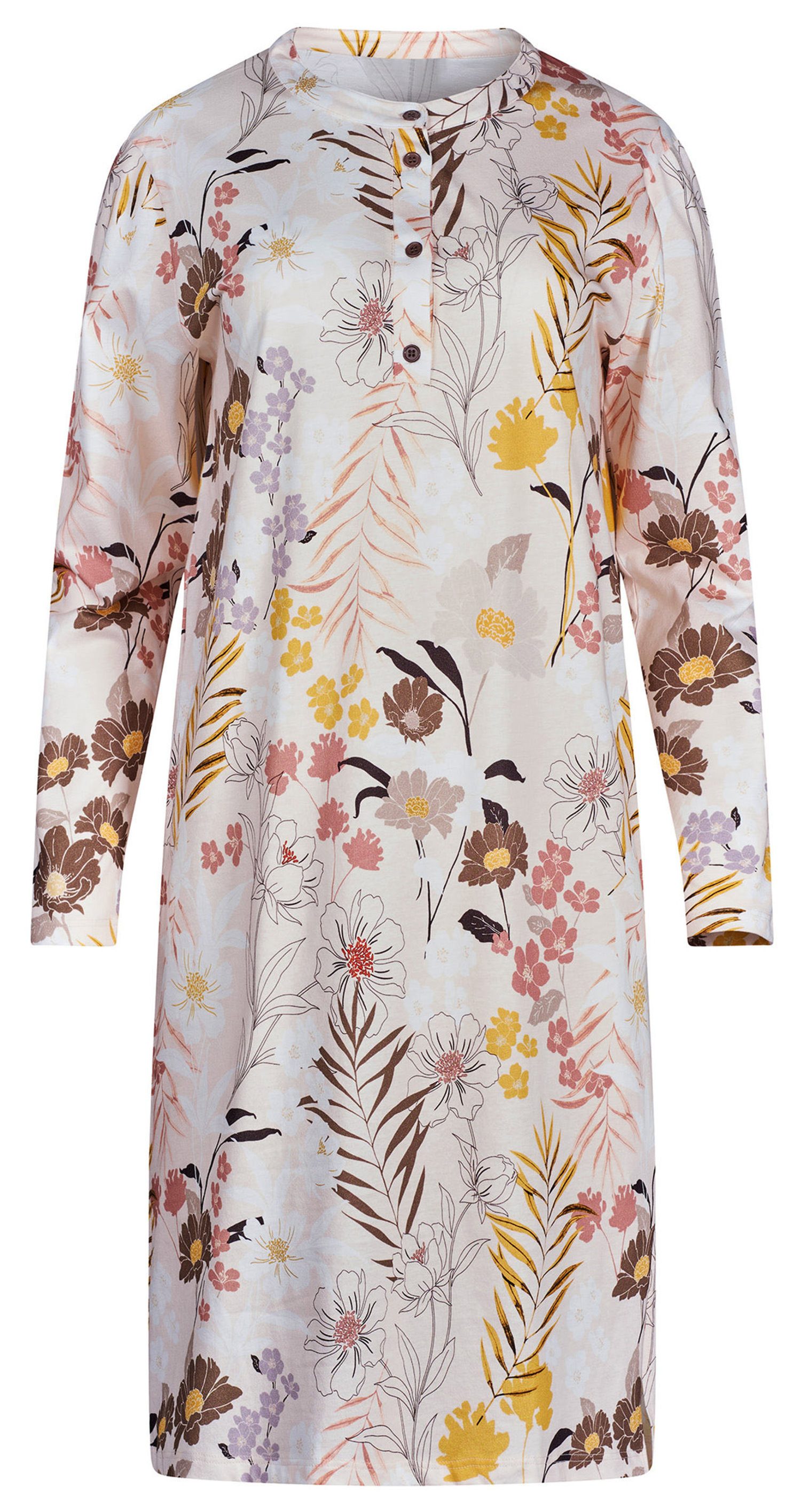 HUBER Nachthemd Damen Schlafshirt mit langem Arm (1-tlg) Modisches Design