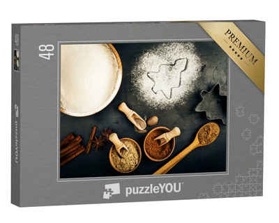puzzleYOU Puzzle Weihnachtsbäckerei, 48 Puzzleteile, puzzleYOU-Kollektionen Kuchen, Essen und Trinken