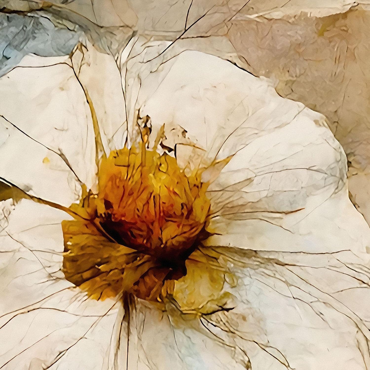 K&L Wall Art Vliestapete Barock Blumentapete XXL Mustertapete Gemälde Fototapete, Barock, botanisch, Vintage, Ölbild, Stillleben, florale Wohnzimmer Wandbilder