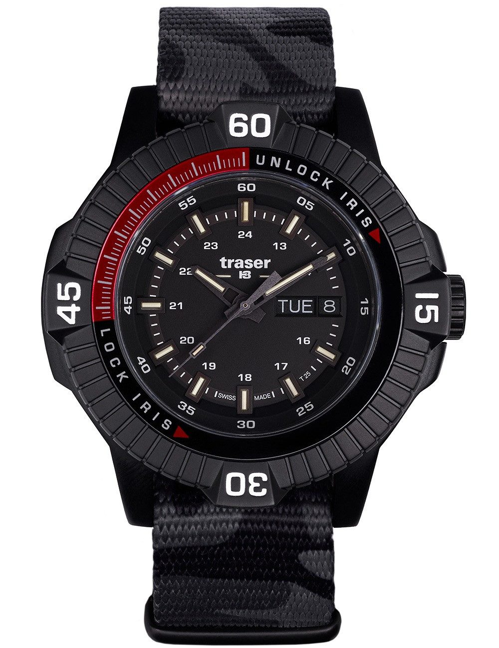 Traser Quarzuhr Traser H3 111460 Herrenuhr P99 Iris Tactical Limited Edition 46mm 10AT Traser H3 111460 Herrenuhr P99 Iris Tactical Limited Edition 46mm 10ATM