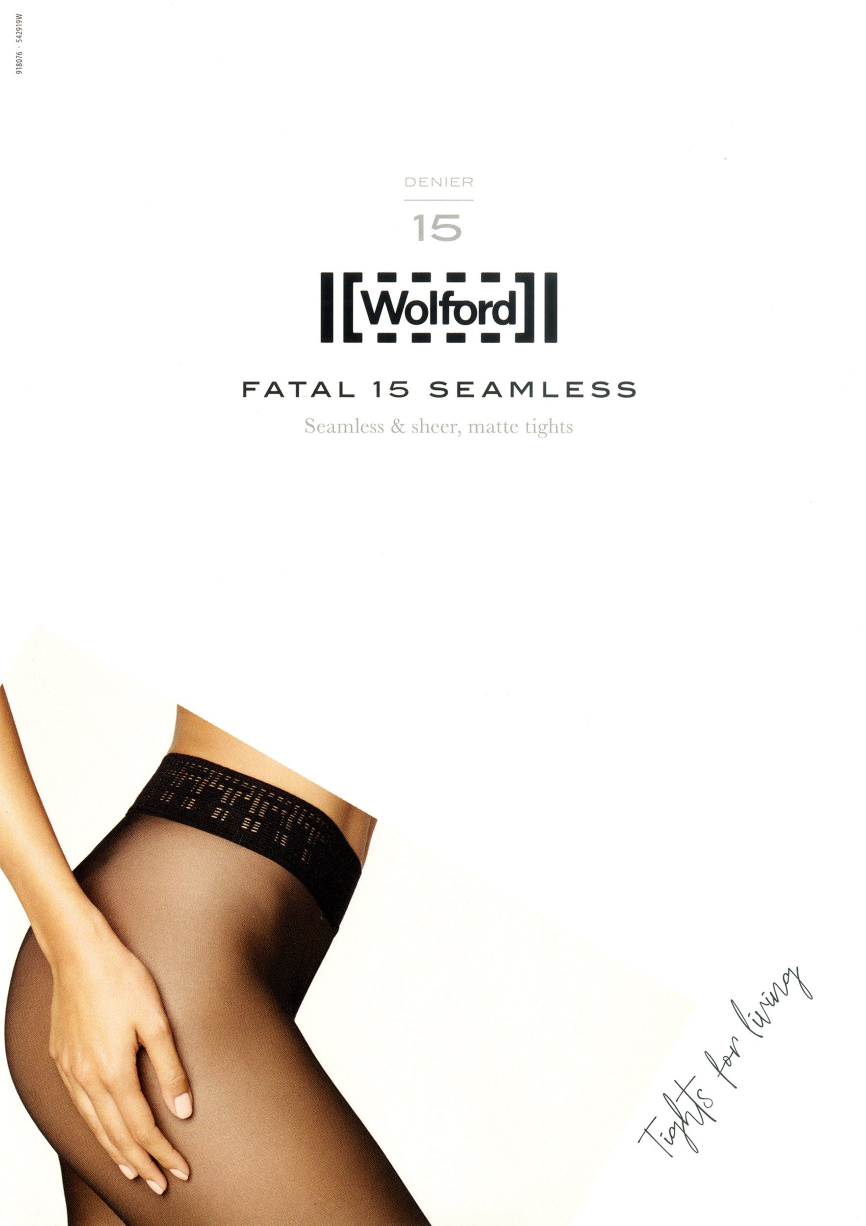 Wolford Feinstrumpfhose FATAL 15 15 DEN (1 St) nahtlos und unsichtbar, mit breitem Taillenbund