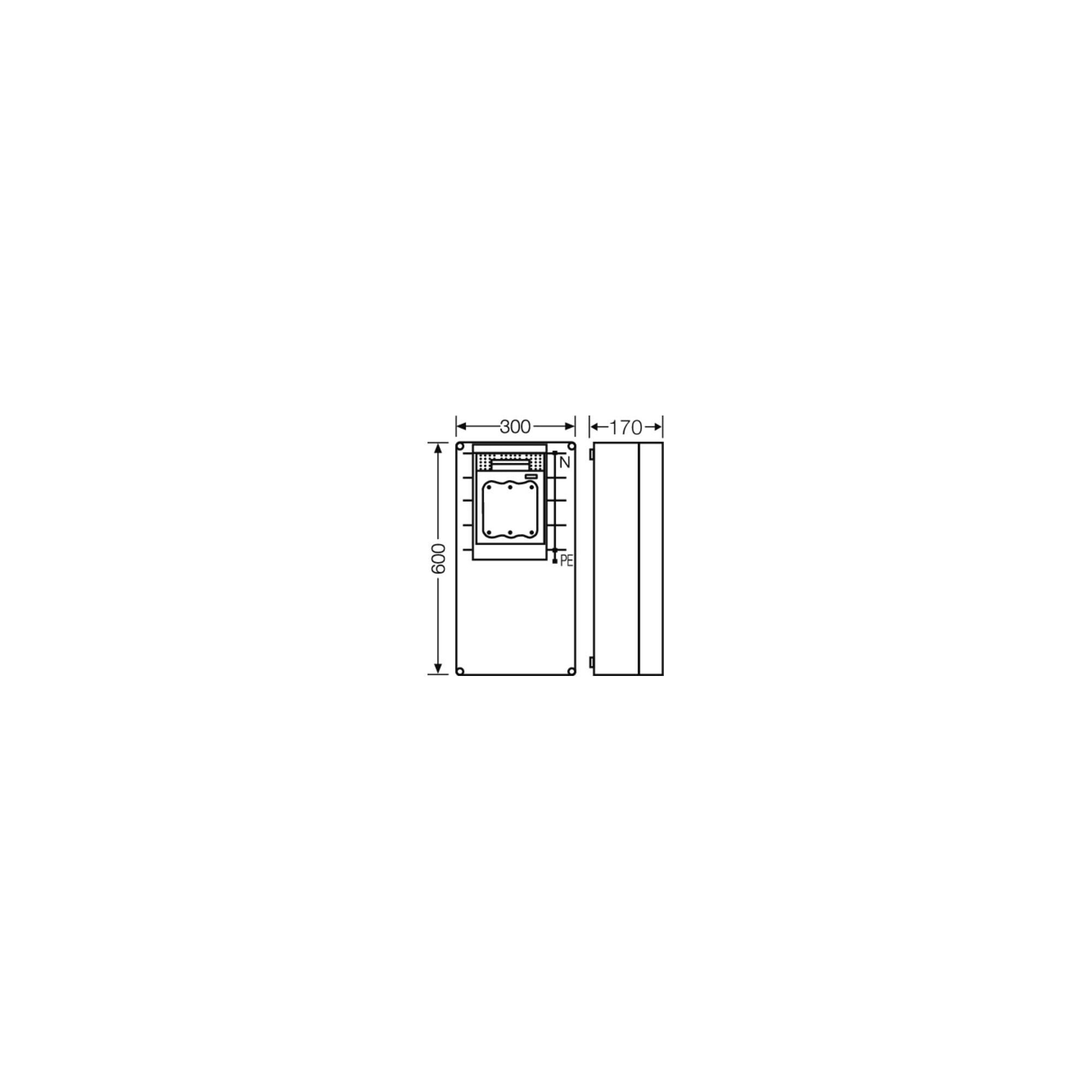 HENSEL Schalter Hensel NH-Sicherungslasttrennsch. Mi, 1xNH 1, 250A, 5p Mi 6480