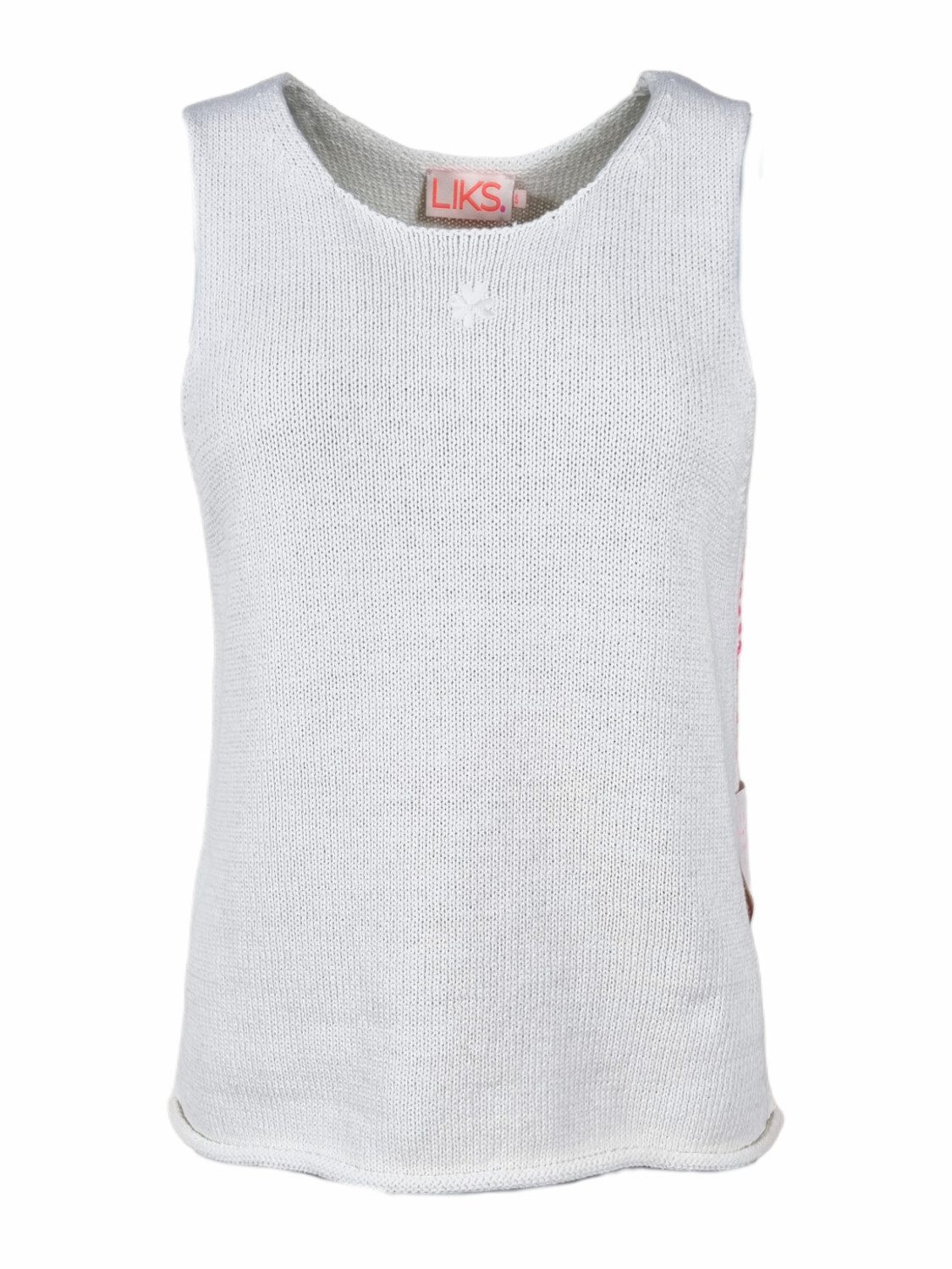 LIKS. Munich Stricktop AuriC mit Statement Flockprint