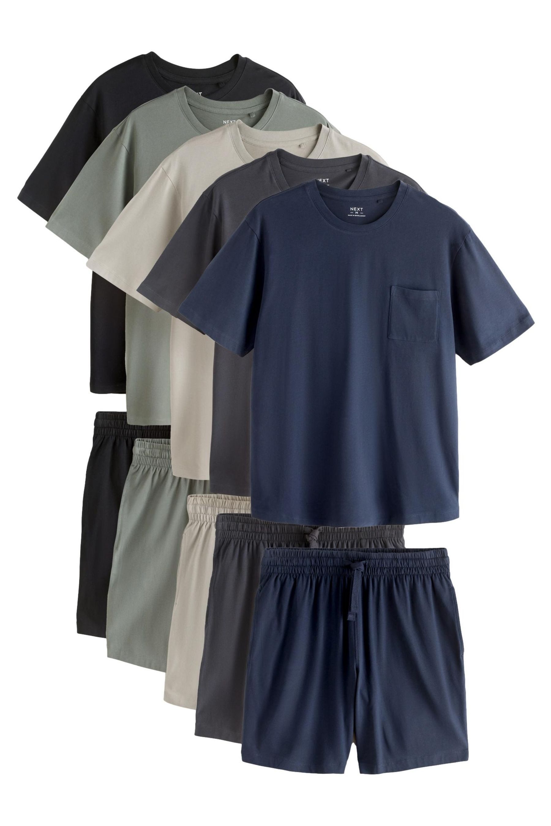 Next Pyjama 5er-Pack Jersey-Schlafanzüge mit kurzen Ärmeln (10 tlg)