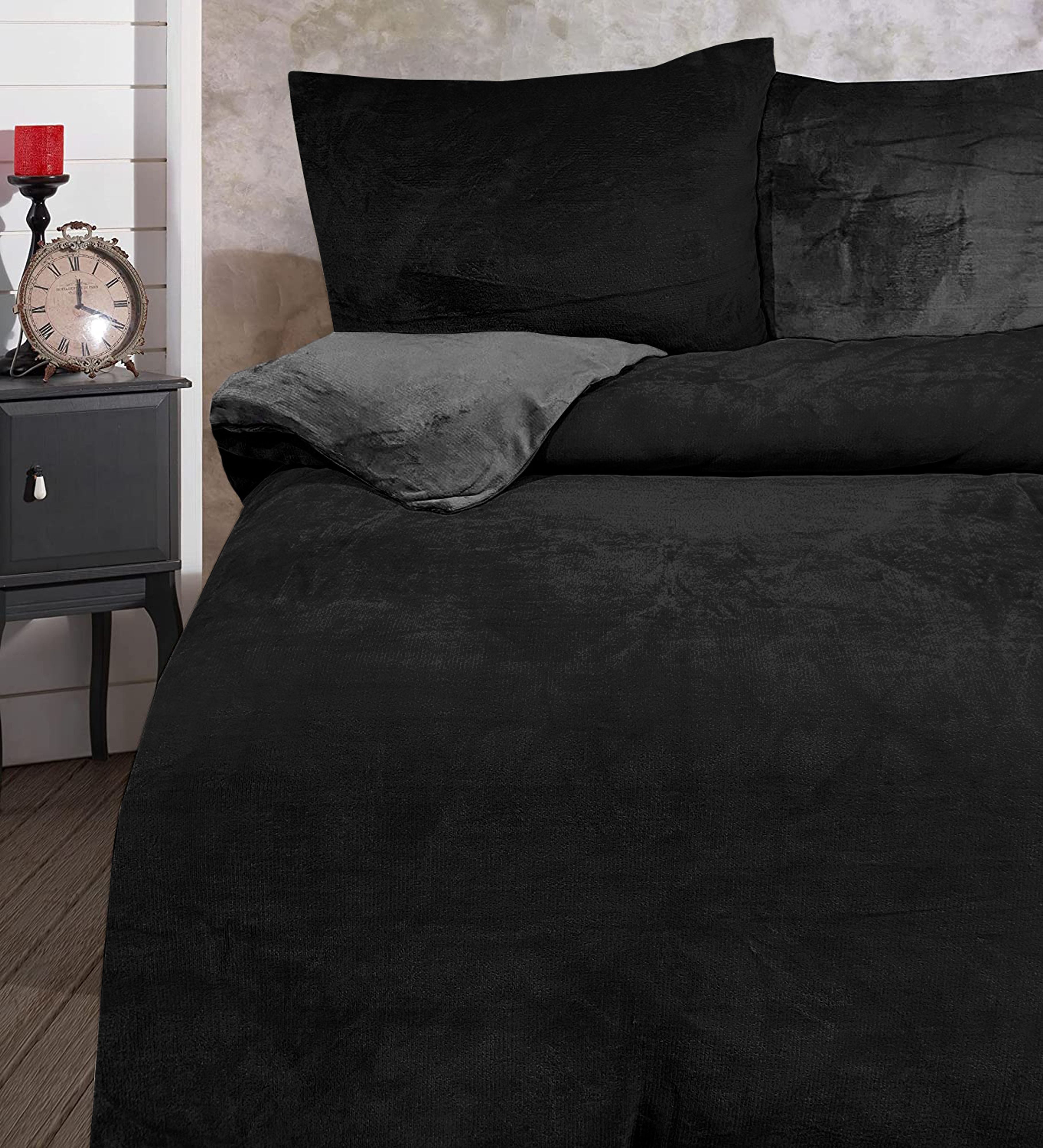 One Home Bettwäsche Winter Cashmere Touch, Fleece, 3 teilig, flauschig warm günstig online kaufen