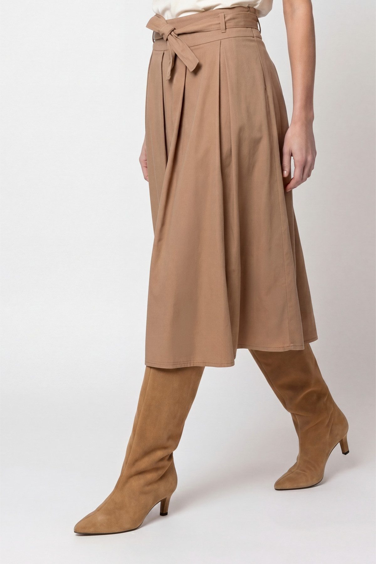 Monari Midirock Rock Lyocellmix Regular fit mit gelegten Falten