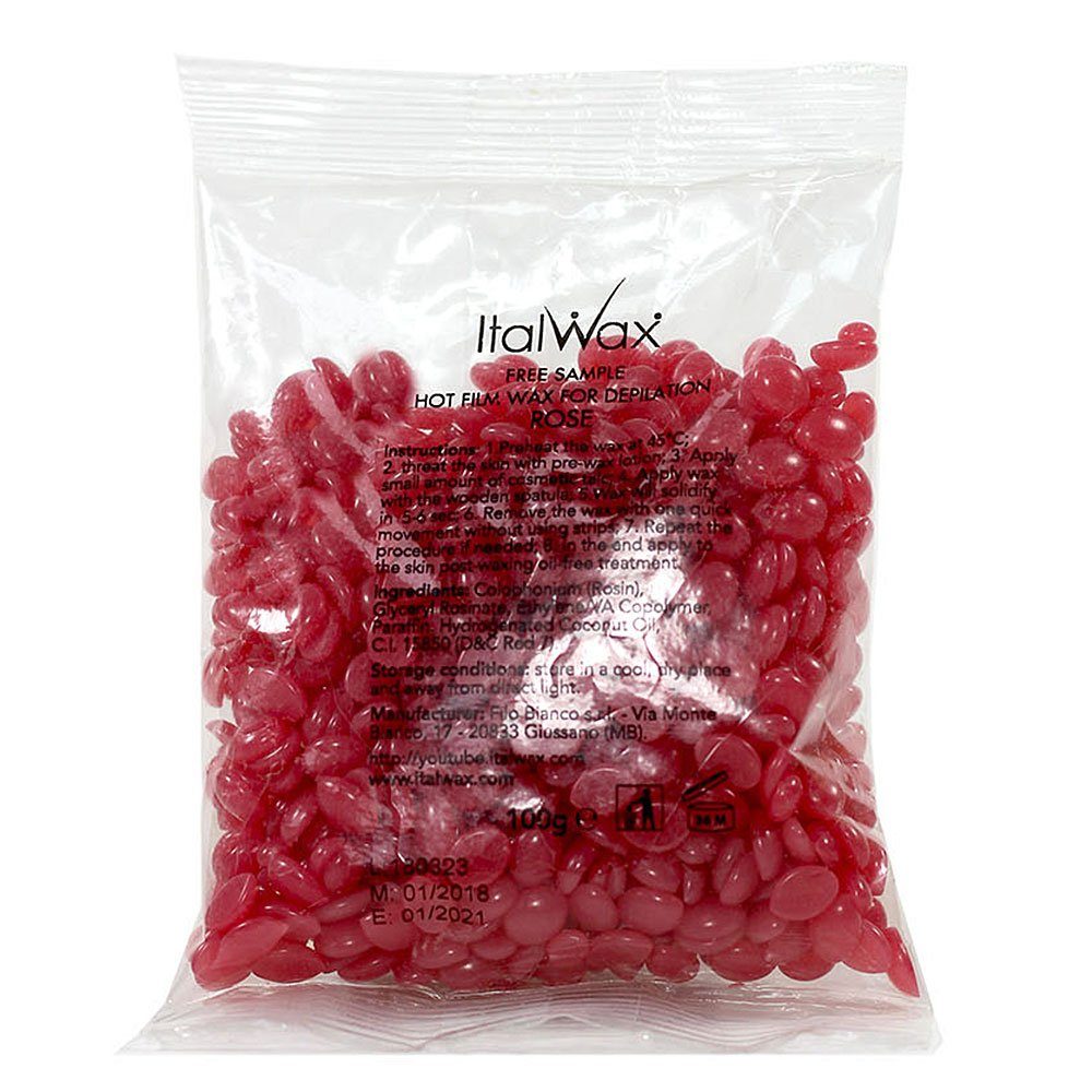 Italwax Körperrasierer Filmwachs Rose Italwax Rosa Hot Film Wax Wachsperlen