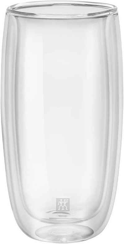 Zwilling Longdrinkglas ZWILLING Sorrento Softdrinkglasset, 475 ml / 2-tlg hochwertiges Borosilikatglas, Borosilikatglas