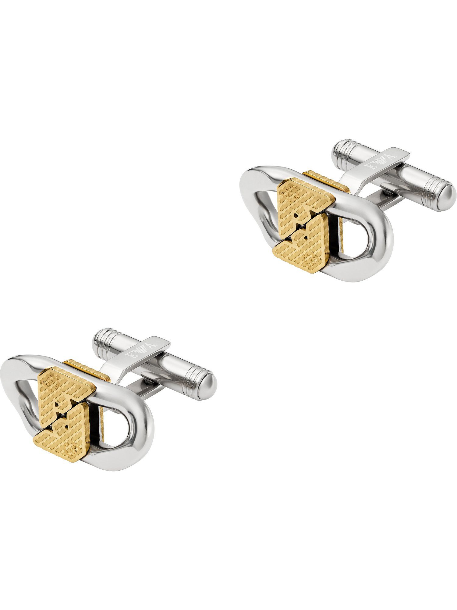 Manschettenknöpfe Emporio Armani Herren-Ansteckschmuck Edelstahl