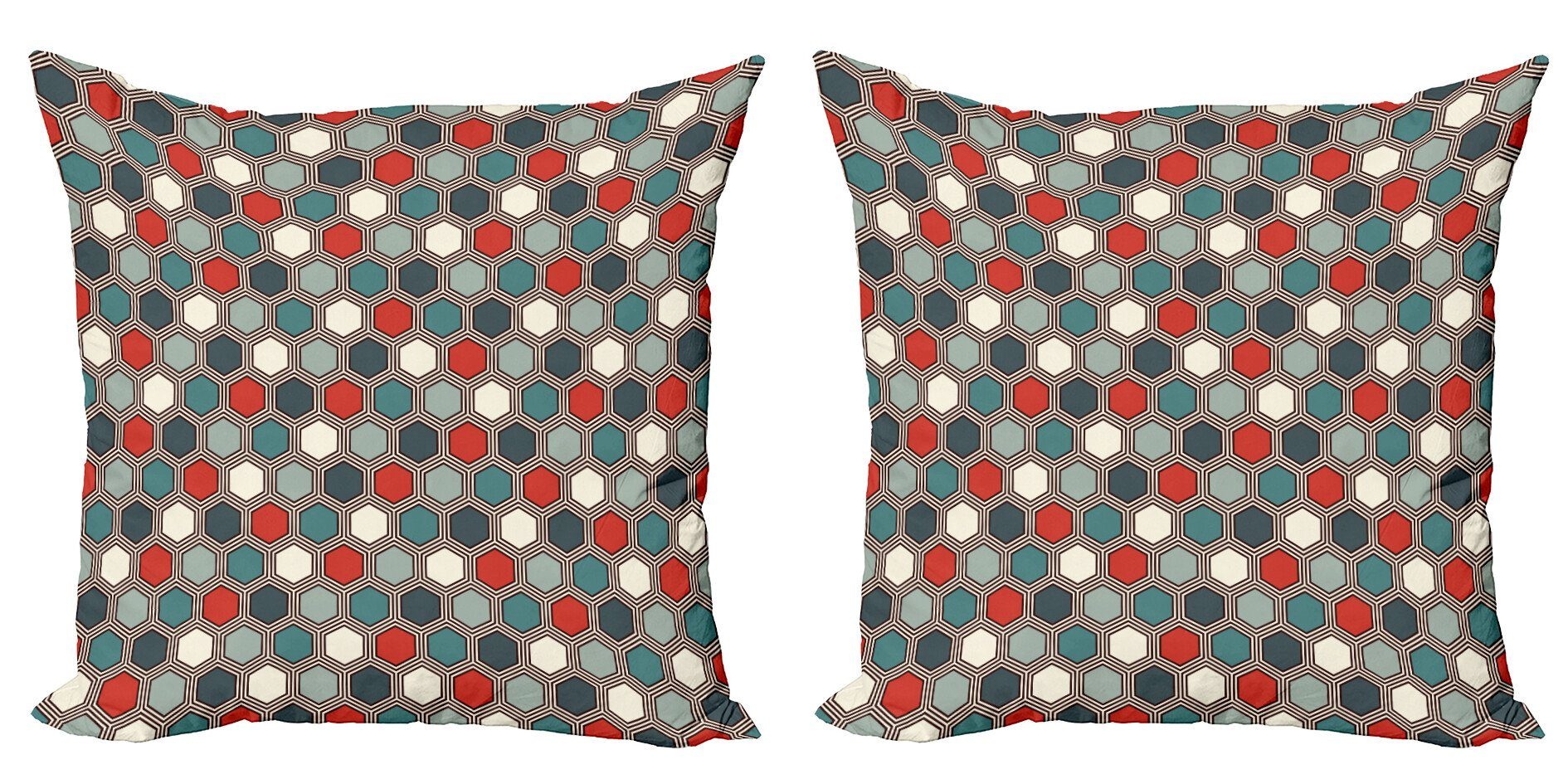 Kissenbezüge Modern Accent Doppelseitiger Mosaik-Fliesen (2 Abstrakte Abakuhaus Stück), Geometrisch Digitaldruck