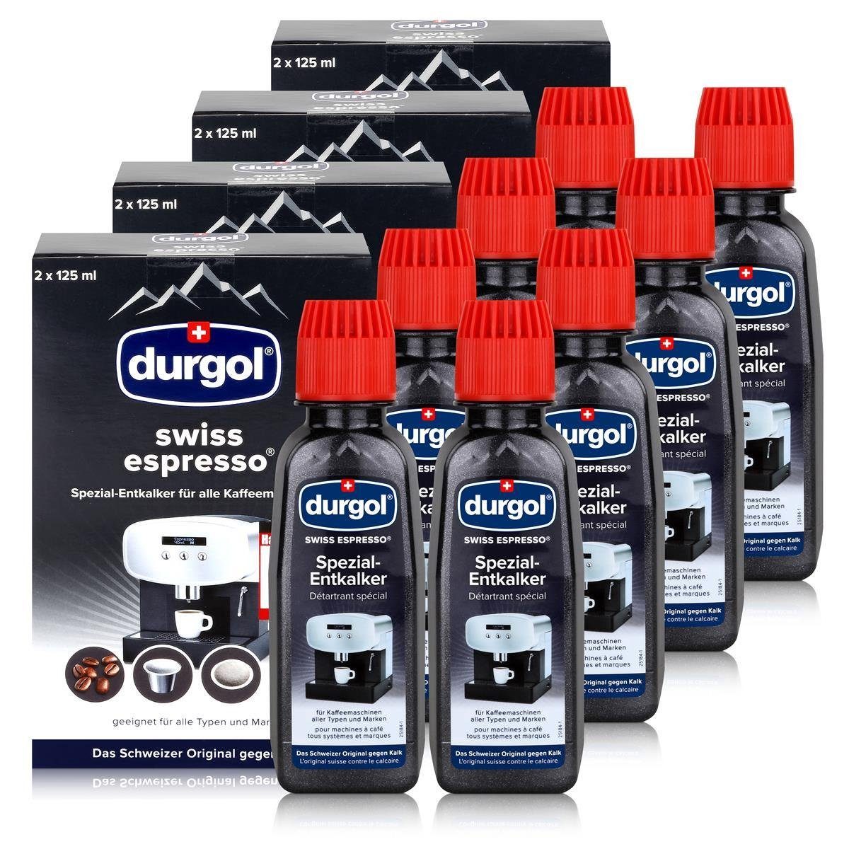Durgol Swiss Spezial Espresso Entkalker DED 8 Flaschen a 125ml Entkalker